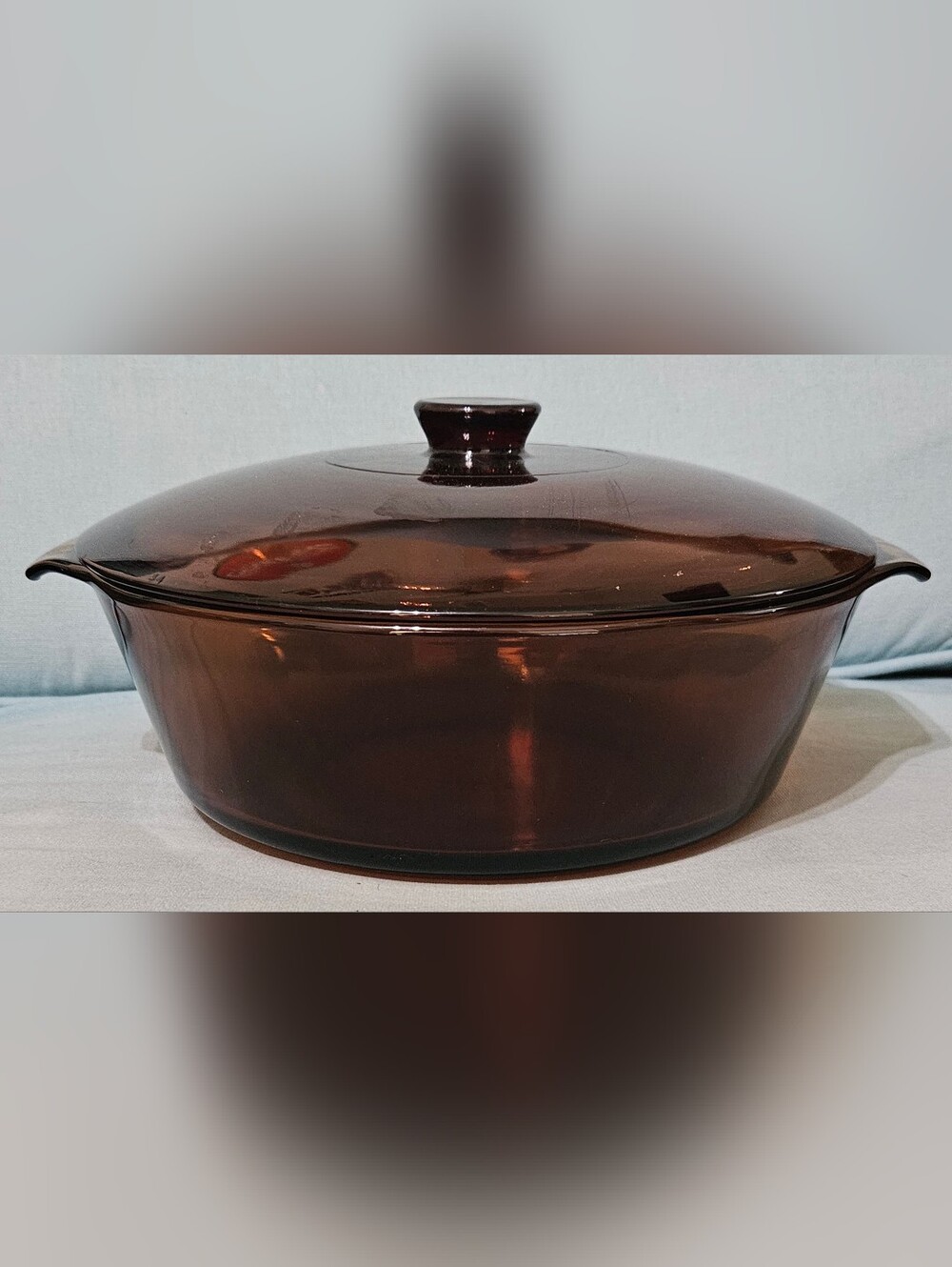 3 Quart Anchor Hocking Amber Glass Casserole with Lid